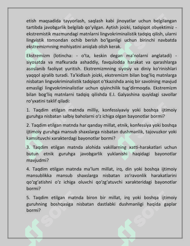 Ekstremizm holatlari lingvokriminalistik tadqiqi 3