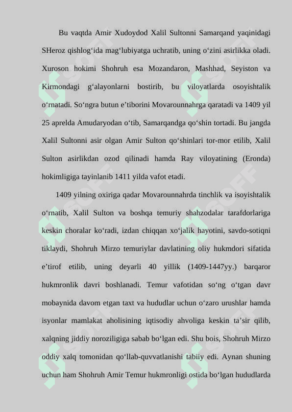 Temuriylar davrida Movarounnahr va Xuroson 7