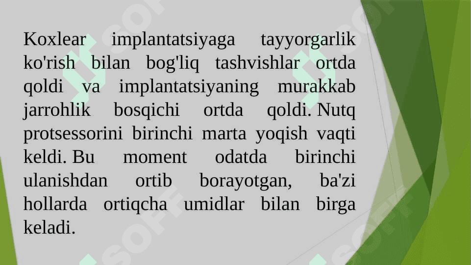 Koxlear  implantli  bemorlar  tovushlarni  qabul  qilishi. 6