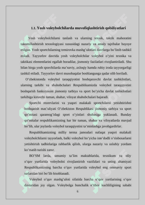 Voleybolchilarning muvofiqlashtirish qobiliyatlarini shakllanishiga o'yin usulining ta'siri. 5
