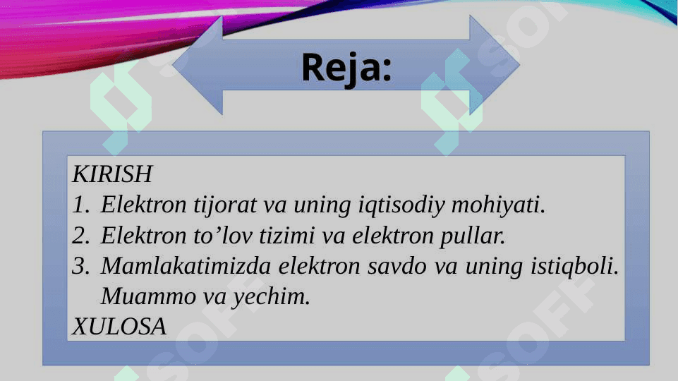 Elektron to’lovlar va elektron tijorat 2