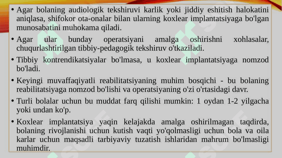 Maktabgacha yoshdagi bolada koxlear implantlar. 3