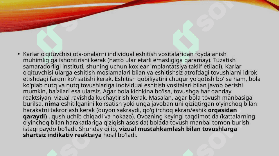 Maktabgacha yoshdagi bolada koxlear implantlar. 8