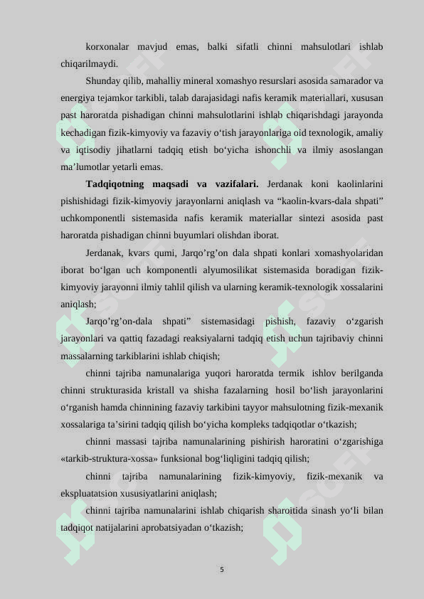 MAHALLIY XOMASHYOLAR ASOSIDA NAFIS KERAMIKA BUYUMLARINI ISHLAB CHIQISH 5