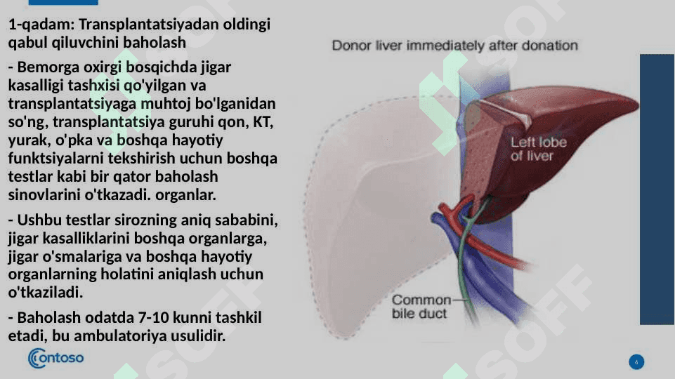 Jigar transplantatsiyasi. 6