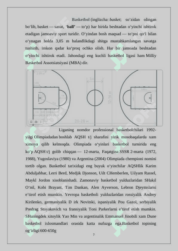 Basketbol bilan shug‘ullanadigan 12-15 yoshli o‘g‘il bolalarning muvofiqlashtirish qobiliyatini oshirish 6