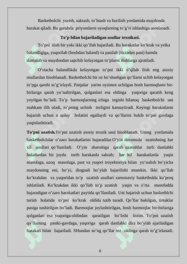 Basketbol o'yini qoidalari 7