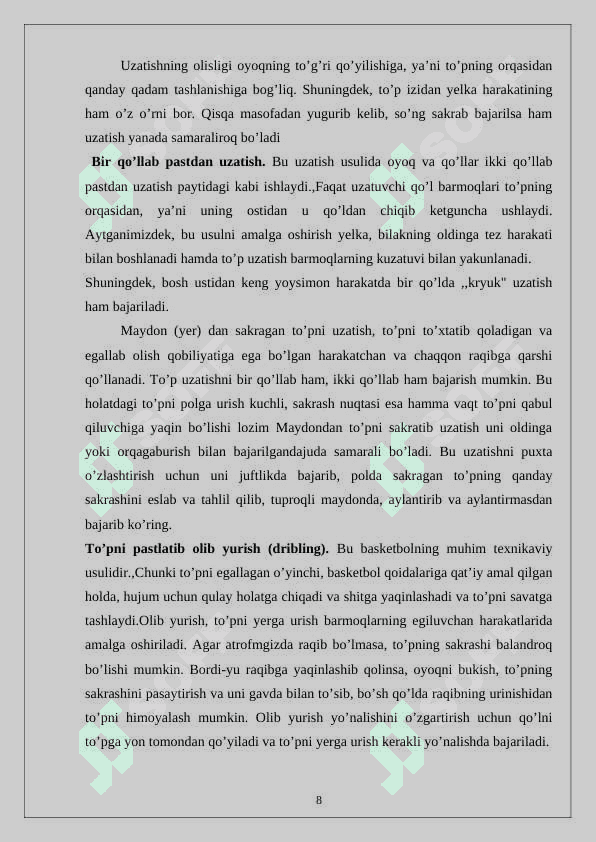 Basketbol o’yini xujum o’yini texnikasi va taktikasi 7