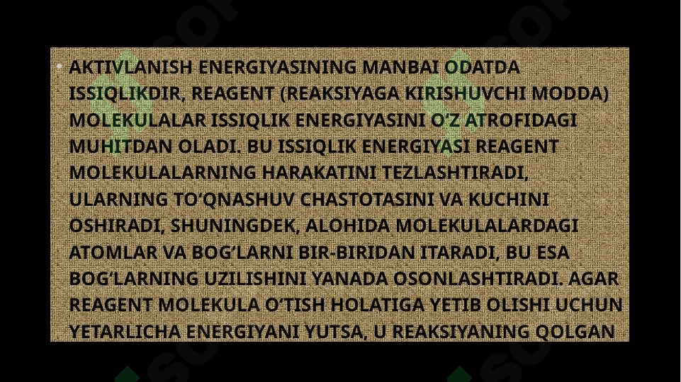 aktivlanish energiyasi va Le-Shatele tamoyili 6