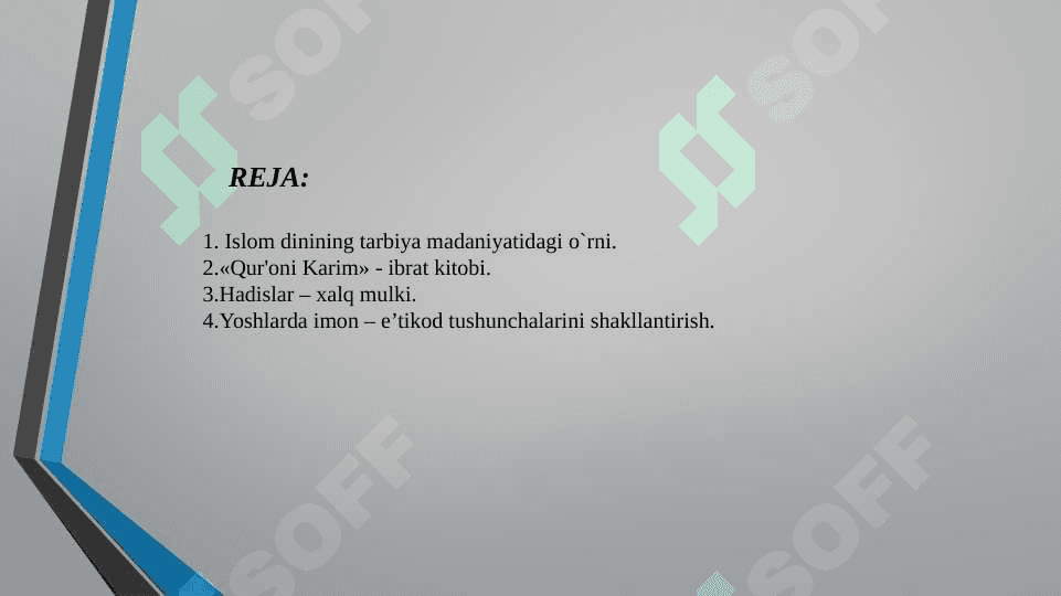 XALq PeDAGOGIKASIDA DINIY TA'LIMOTLAR. 2