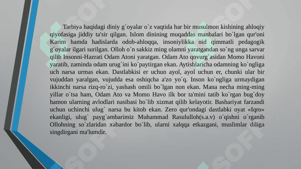 XALq PeDAGOGIKASIDA DINIY TA'LIMOTLAR. 4