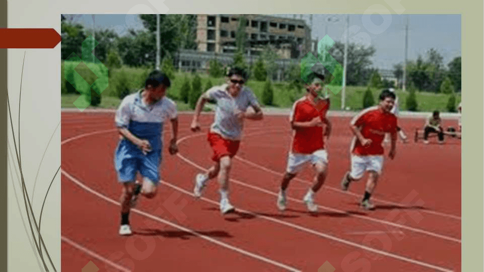 Yengil atlentika sport jixozlarida foydalanish Yenjgil atletikada tayyorgarlik  turlarining o’rni 8