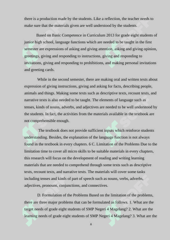 DEVELOPING  READING  AND  WRITING   ON  THE  MATERIAL  OF  SCALE   UP  2 6