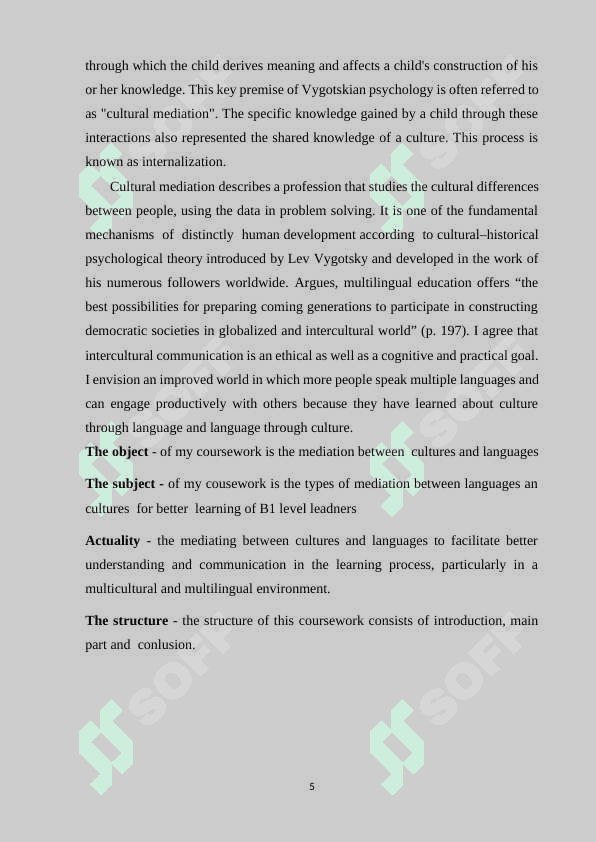 MEDIATING BETWEEN LANGUAGES AND CULTURES FOR BETTER LEARNING 5