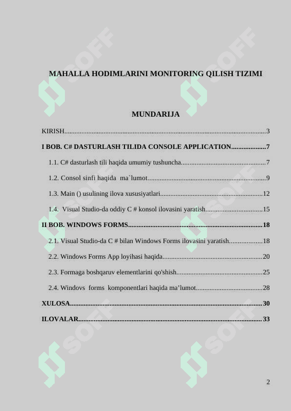MAHALLA HODIMLARINI MONITORING QILISH TIZIMI 2