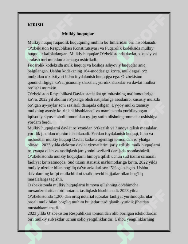 MULKIY MUNOSABATLAR 3
