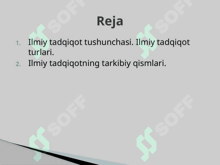 Ilmiy tadqiqotning tarkibiy qismlari 2
