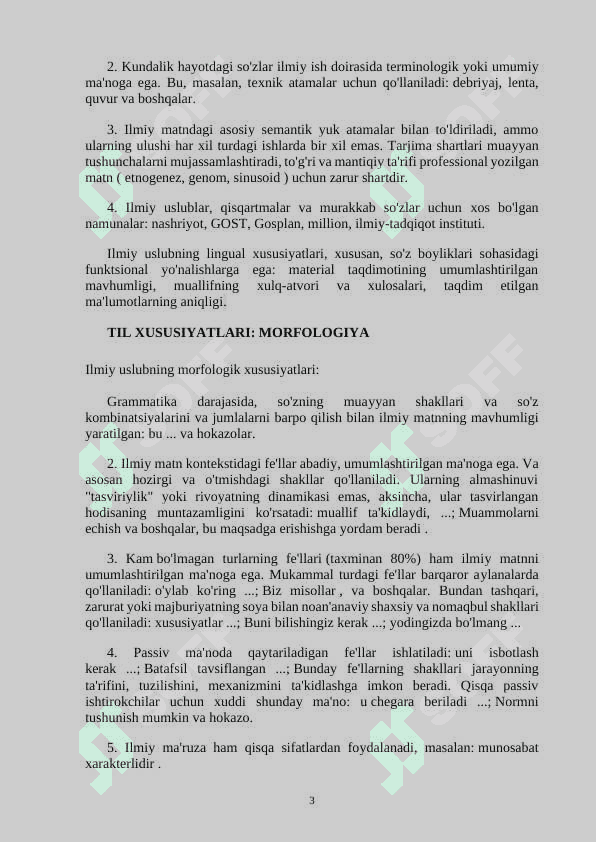 ILMIY MATNLARNING XUSUSIYATLARI 3