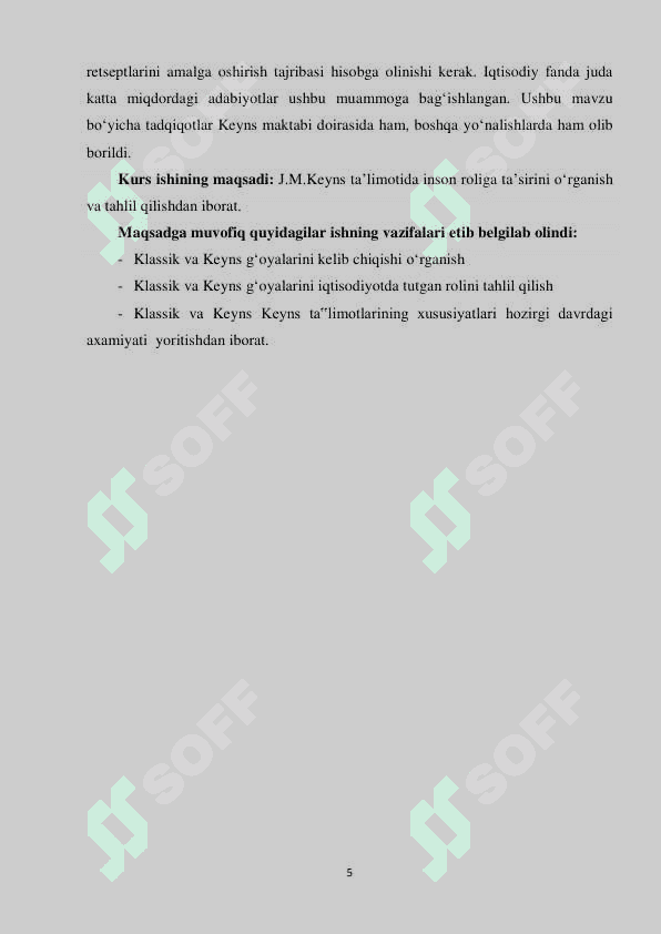 J.M.KEYNS TA’LIMOTIDA INSON ROLI. 5
