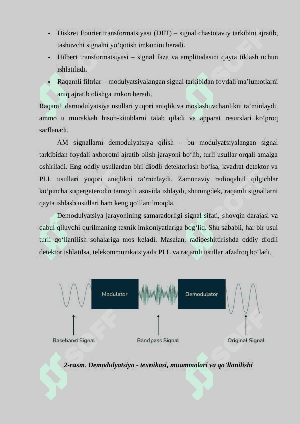 Amplitudaviy modulyatsiyalangan signallarni detektorlash 8
