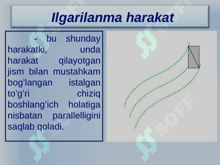 Mutloq qattiq jismning ilgarilanma va aylanma harakati. Massalar markazi. Qattiq jismning inersiya momenti. Impul's momenti, kuch momenti. Qattiq jism aylanma harakati dinamikasining asosiy tenglamasi. Giroskoplar. 4