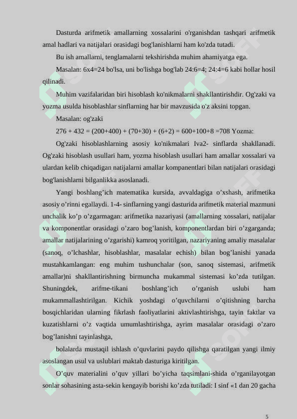 BOSHLANGLICH SINF O‘QUVCHILARINI QO‘SHISH VA KO‘PAYTIRISHNING XOSSALARIDAN FOYDALANIB MISOLLAR YECHISHGA O‘RGATISH METODIKASI 5