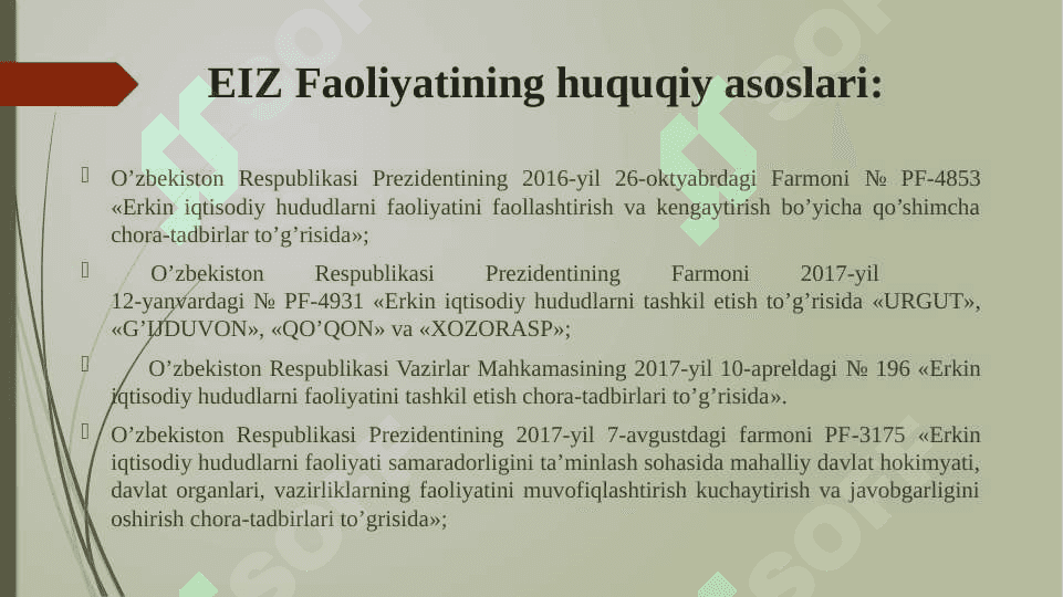 Erkin iqtisodiy hududlarni tashkil etish maqsadlari 3