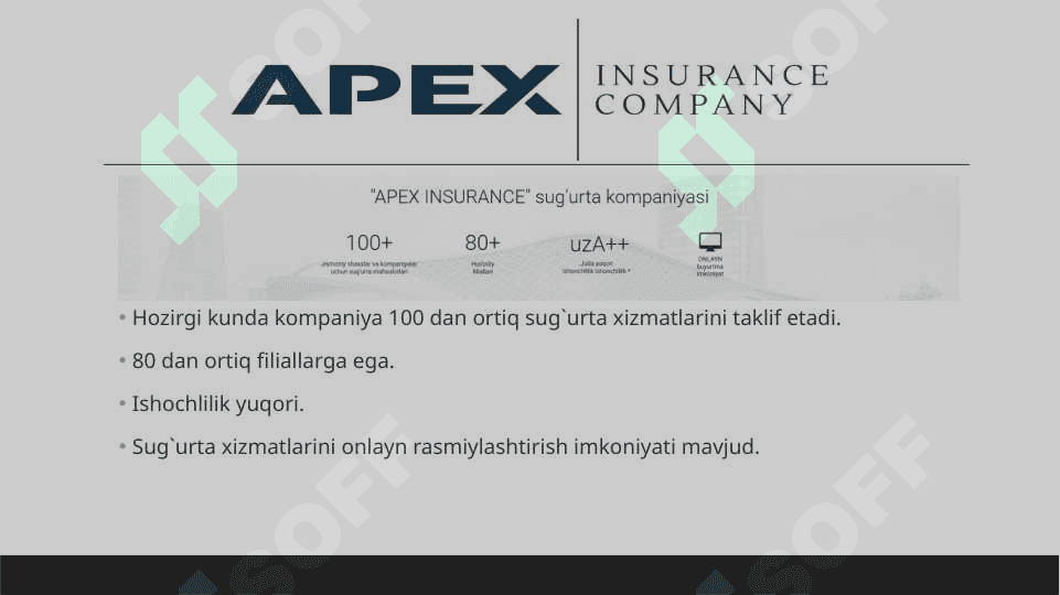 Apex insurance sug'urta kompaniyasi 4