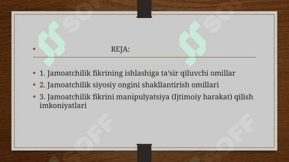 Jamoatchilik fikrining faoliyati 2