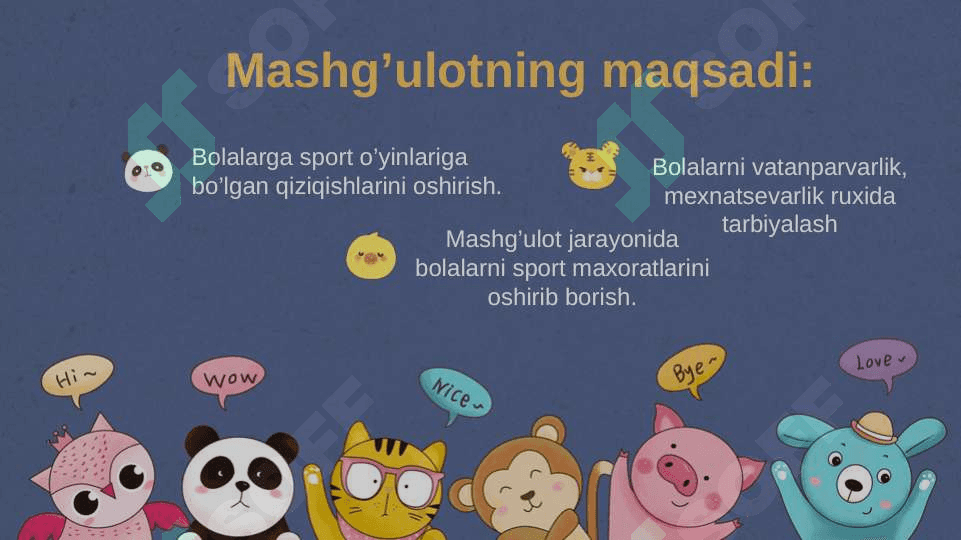 Kichik va o’rta guruhlar uchun umumrivojlantiruvchi mashqlar ishlanmasi 3