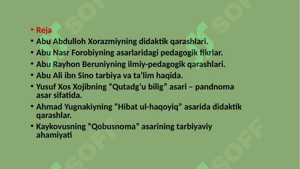 Sharq uyg`onish davri pedagogik fikrlarning rivojlanishi 2