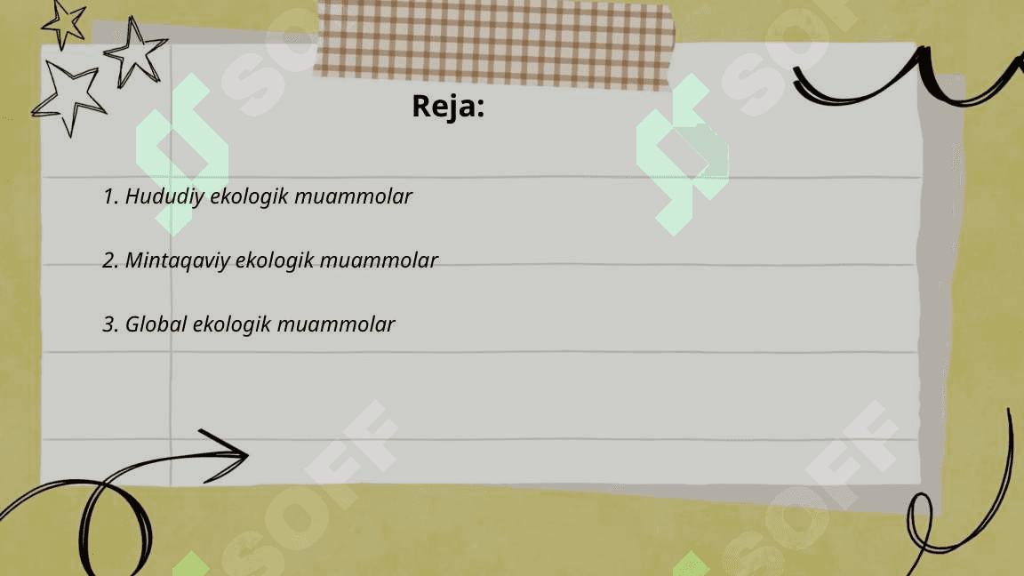Ekologik muammolarning paydo bo’lish sabablari va ularning oldini olish chora tadbirlari 2