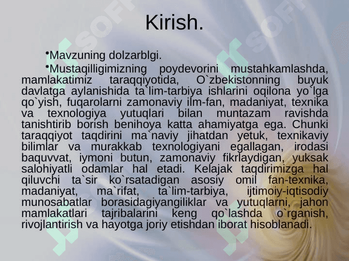 O`zbekistonda ta`lim tizimida isloxotlar va innovatsiyalar 3