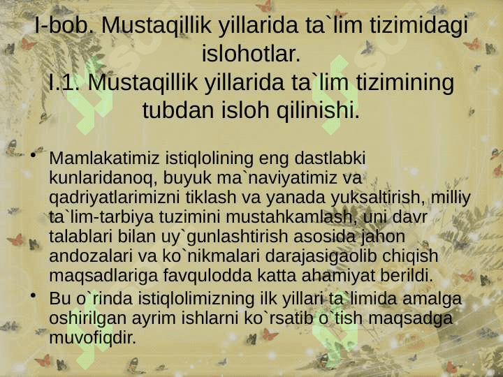 O`zbekistonda ta`lim tizimida isloxotlar va innovatsiyalar 5