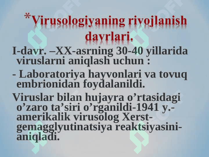 Umumiy virusologiya. Bakteriofaglar. 3