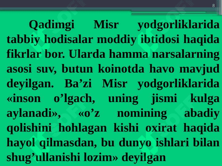 Sharq falsafasi taqdimot 8