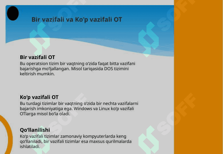 Operatsion Tizim turlari va Windows OT 3