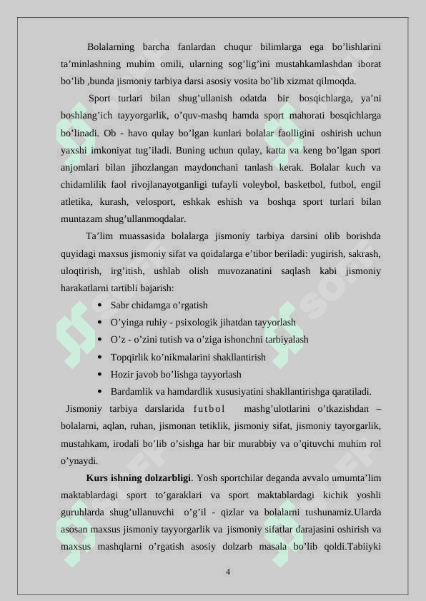 Futbol o’yin texnikasi  tasnifi 4