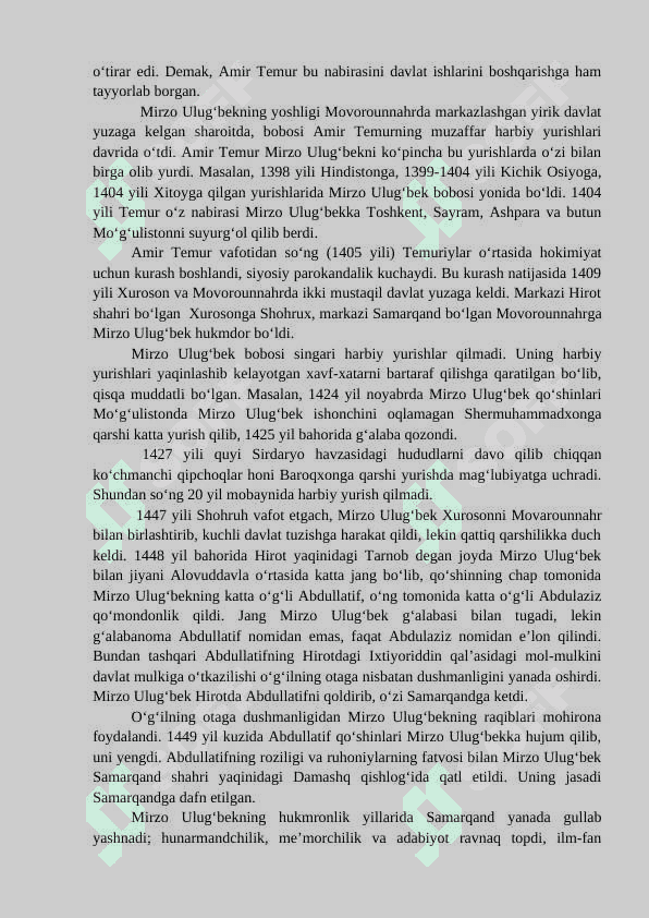 Temur va temuriylar davrida Markaziy Osiyoda fan taraqqiyoti 4