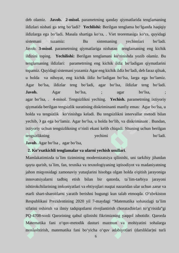 Logarifmik tenglamalar. 6