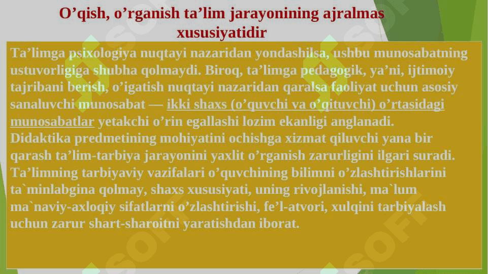 DIDAKTIKA TA’LIM NAZARIYASINING MOHIYATI 5