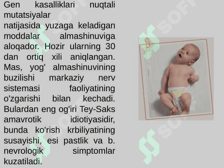 Irsiyat.Irsiy kasalliklar. Vitaminlarv va vitaminlar ularning bolalar organizmiga ta'siri 4