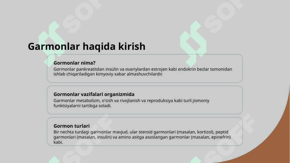 Garmonlar va ularning organizmdagi vazifasi 2