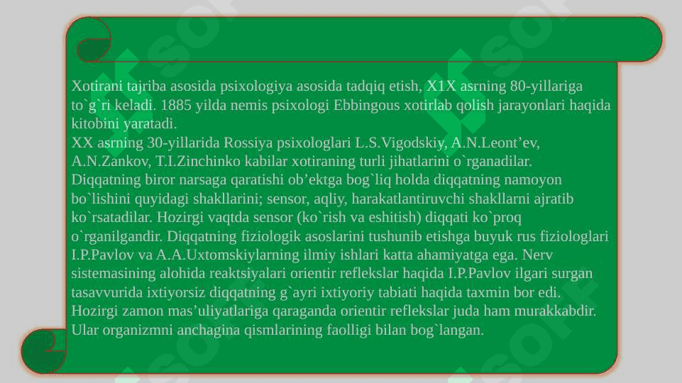 Diqqat va xotira psixik jarayon sifatida 4