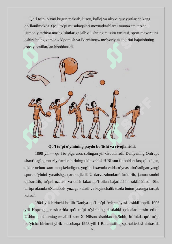 Qo'l  to'pi o'yin qoidalari 5