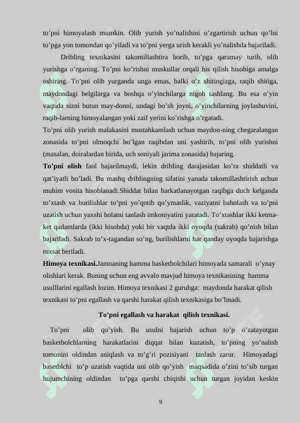 Basketbol o‘yini xujum o‘yini texnikasi va taktikasi 8
