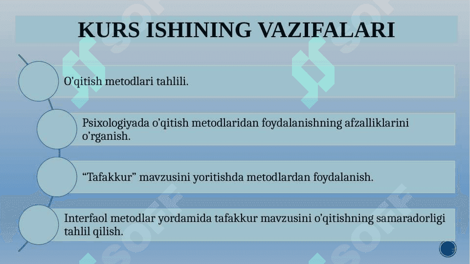 “TAFAKKUR” MAVZUSINI O’QITISH METODIKASI. 5