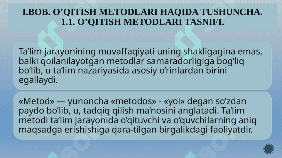 “TAFAKKUR” MAVZUSINI O’QITISH METODIKASI. 6
