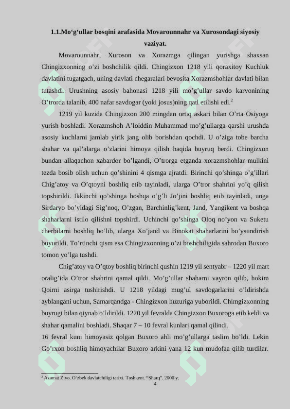 MOVAROUNNAHR VA XUROSONNING MO’G’ULLAR TOMONIDAN BOSIB OLINISHI 4