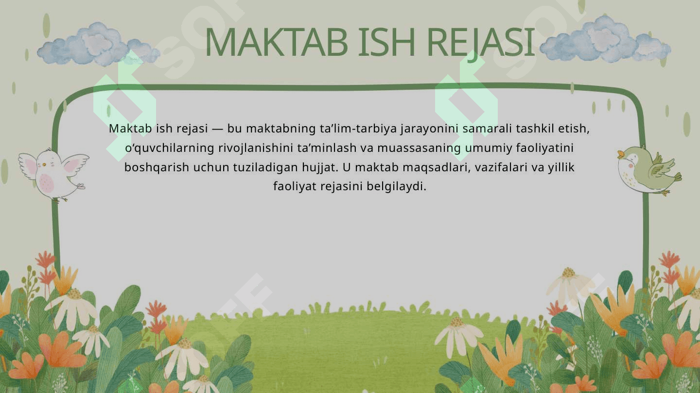 Maktab ish rejalarini tahlil qilish 3
